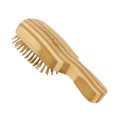 Bass Brushes The Green Brush - Men's Grooming Hair Brush 100% Premium Bamboo Pin Pure Bamboo Handle Club Style