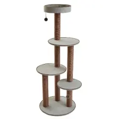 Two by Two Bloomfield - Gray Scratching Post Cat Furniture - 59.3 in. Tall