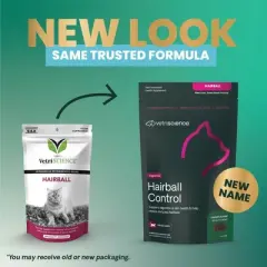 VetriScience Hairball Control Chews for Cats, Chicken Flavor, 60 Count Bag