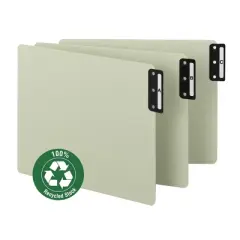 Smead End Tab 100% Recycled Pressboard Guides, Vertical Metal Tab (A-Z), Extra Wide Letter Size, Gray/Green, 25 per Set (61676)