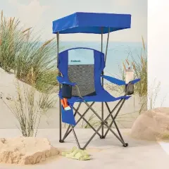 Mesh Canopy Camp Chair Blue - Embark&trade;: Portable Outdoor Seat with UV Protection