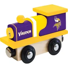 MasterPieces Officially Licensed NFL Minnesota Vikings Wooden Toy Train Engine For Kids