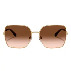 Dolce & Gabbana DG 2242 02/13 Womens Square Sunglasses Gold 57mm