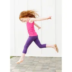 City Threads Girls 100% Cotton Soft Capri Leggings - USA-Made