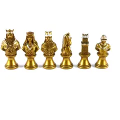 WorldWise Imports Chess Pieces- Camelot Busts Resin Chess Pieces