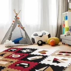 Sorbus Interlocking Puzzle Mat Carpet (16 Pieces)