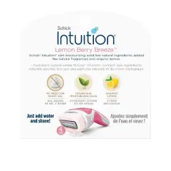 Intuition Lemon Berry Breeze Refill Blade Cartridges for Women, 3 ct