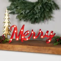 Northlight Lighted "Merry" Christmas Decoration - 20.5"