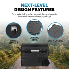 Newair 48 Qt. Portable 12v Electric Cooler with LG Compressor, Fridge and Freezer