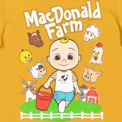 CoComelon JJ MacDonald Farm Short Sleeve Graphic T-Shirt Yellow 