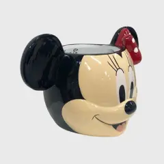 Disney 5" Wide Minnie Mouse Bust Ceramic Indoor Outdoor Planter Pot Multicolor