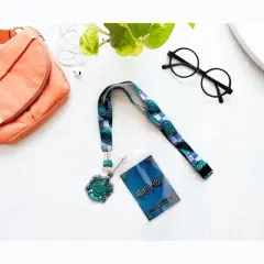 Silver Buffalo Harry Potter Slytherin 22-Inch Lanyard With ID Badge Holder and Crest Charm