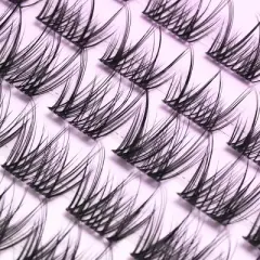 VEYESBEAUTY Luxebold Lash Clusters Eyelash Extensions Thin & Invisible Band DIY Individual False Eyelashes Dramatic Lash Tray 8-16mm Mixed Length