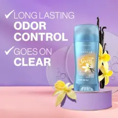 Secret Invisible Solid Antiperspirant & Deodorant - Vanilla Scent - 2.6oz