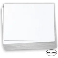 Hamilco White Linen Cardstock Paper - Flat 4.5x6.25" A6 Blank Index Cards Card Stock 80lb Cover 100 Pack