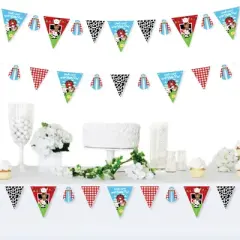 Big Dot of Happiness Farm Animals - DIY Barnyard Baby Shower or Birthday Party Pennant Garland Decoration - Triangle Banner - 30 Pieces
