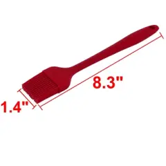 Unique Bargains Silicone Pastry Grill Roast Basting Non-stick Barbecue Oil Brush Red