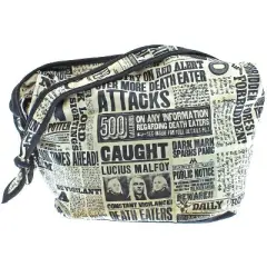 Harry Potter Bag Daily Prophet Newspaper Headlines Hobo Slouch Bag Purse Multicoloured