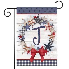 Briarwood Lane Everyday Garden Flag 12x18 For Outdoor American Wreath Monogram J Garden Flag Flags For Outside