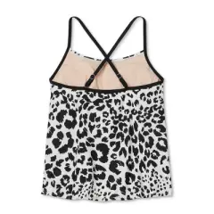 Women's Post Mastectomy Scoop Neck Tankini Top - Kona Sol&trade; Leopard Print