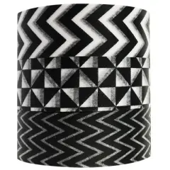 Wrapables Black & White Japanese Washi Masking Tape (Set of 3)