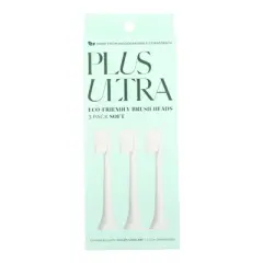 Plus Ultra Eco-Friendly Brush Heads 3 Pack Soft Bristle - Case of 4/3 ct