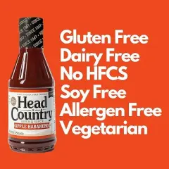 Head Country Bar-B-Q Apple Habanero Sauce, Gluten Free, 20 Ounce (Pack of 2)