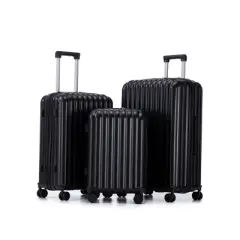 KTMBDW  Luggage 3 Piece Set Suitcase Spinner Hardshell Lightweight Durable - with Cup Holder & USB Port & Phone Holder - 20"/24"/28"
