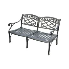 Sedona Outdoor Loveseat - Black - Crosley