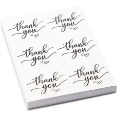 Sparkle and Bash 250 Pack 4 x 4 inches Cellophane Cookie Gift Bags with Thank You Stickers, White Polka Dot Pattern