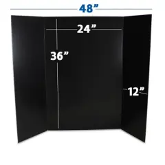 Flipside Products 36" x 48" Black Foam Project Board - Pack of 3