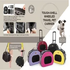 Pet Life Tough-Shell Wheeled Collapsible Final Destination Pet Carrier