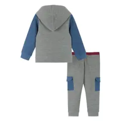 Andy & Evan  Toddler  Boys Double Peached Colorblocked Hoodie Set
