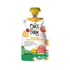 Once Upon a Farm Peach Sunrise Dairy Free Smoothie - 4oz