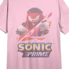 Sonic Prime Renegade Knucks Crew Neck Short Sleeve Cradle Pink Women's Night Shirt