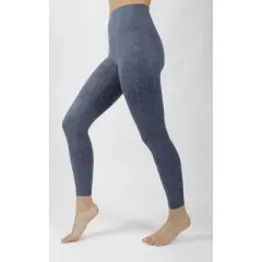 Yogalicious - Women's Nude Tech Water Droplet High Waist Ankle Legging