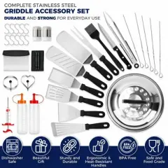 CHEFSPOT 36 Piece Stainless Steel Griddle Accessories Kit for Blackstone and Other Griddles