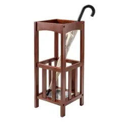 Rex Umbrella Stand with Metal Tray Walnut/Metal - Winsome