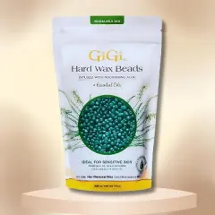 Gigi Nourishing Aloe Sensitive Skin Hard Wax Beads (14 oz) Ideal for Sensitive Skin to Remove Stubborn Hairs