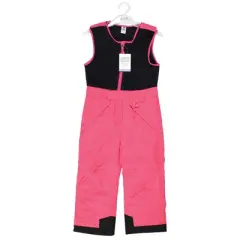Hudson Baby Unisex Snow Bib Overalls with Fleece Top, Fuchsia