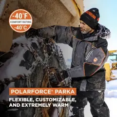 RefrigiWear Men's PolarForce Insulated Parka with Detachable Hood
