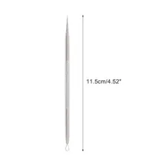 Unique Bargains Dual-Ended Pimple Extractor 4.52" Silver Tone 1 Pc