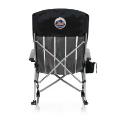 MLB New York Mets Outdoor Rocking Camp Chair - Black