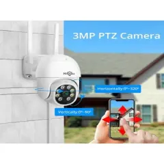 Hiseeu House and Commercial Camera Equipment Kit System with a 8-Channel 3MP NVR and 4 3MP Wireless IP66 Waterproof Cameras