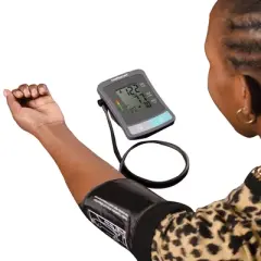 MABIS Large Cuff Arm Home Automatic Digital Blood Pressure Monitor 1-Tube Black 1 Each