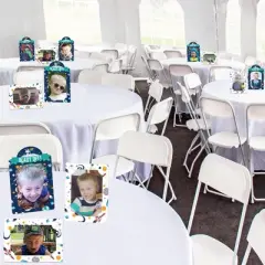 Big Dot of Happiness Blast Off to Outer Space - Rocket Ship Baby Shower or Birthday Party 4x6 Picture Display - Paper Photo Frames - Set of 12