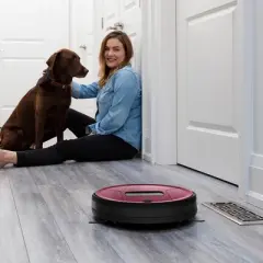 bObsweep PetHair Vision Plus Wi-Fi Robot Vacuum Cleaner and Mop - Beet