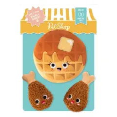 PetShop by Fringe Studio Waffle and Chicken Dog Toys - 3pk