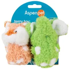 Aspen Pet Multicolored Plush Elephant Squeak Dog Toy Small 1 pk