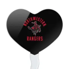 Northwestern Oklahoma State Rangers Heart Love Cupcake Picks Toppers Decoration Set of 6